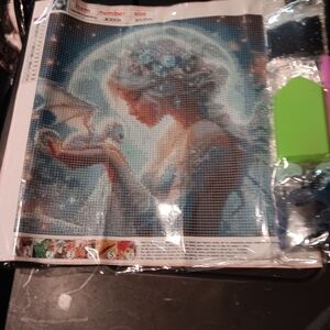 Fantasy Diamond Painting Kit with Dragon 30x30